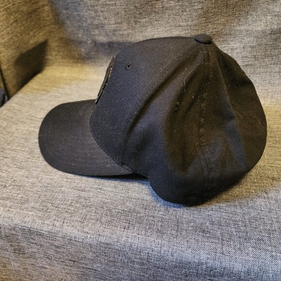 Richardson Pro 185 L-XL Black Embroidered Wells Custom Baseball Cap - Picture 3 of 8